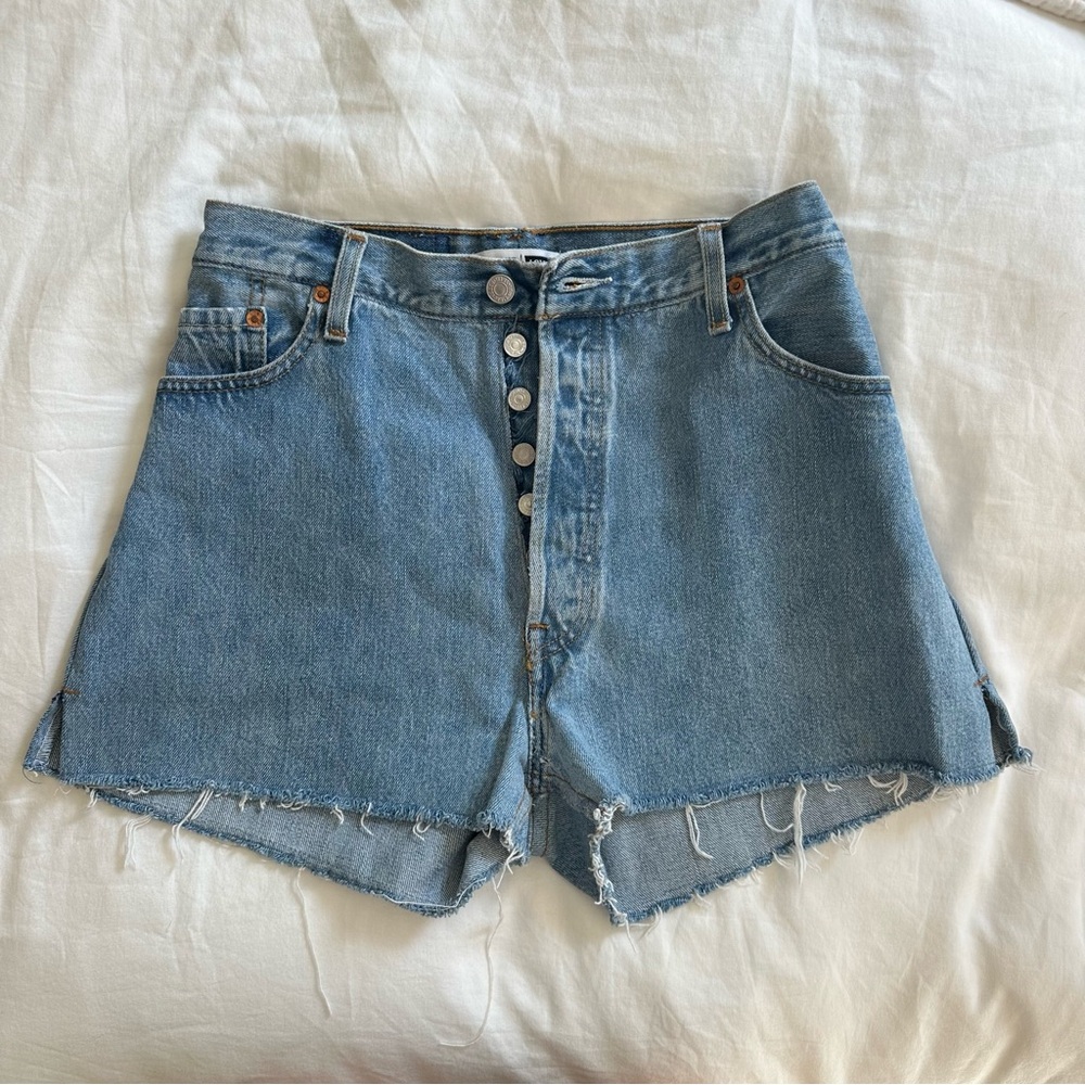 Re/Done Light Blue Jean Shorts